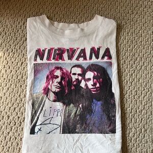 Nirvana Band Tee Medium Length Kurt Cobain Face